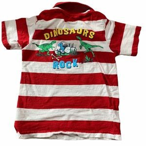 3/15 Kids Sale! Wrangler Boys Dinosaur Stripe Polo Shirt